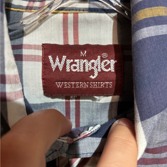 Wrangler button up pearl snap western shirt size medium - Picture 2 of 6